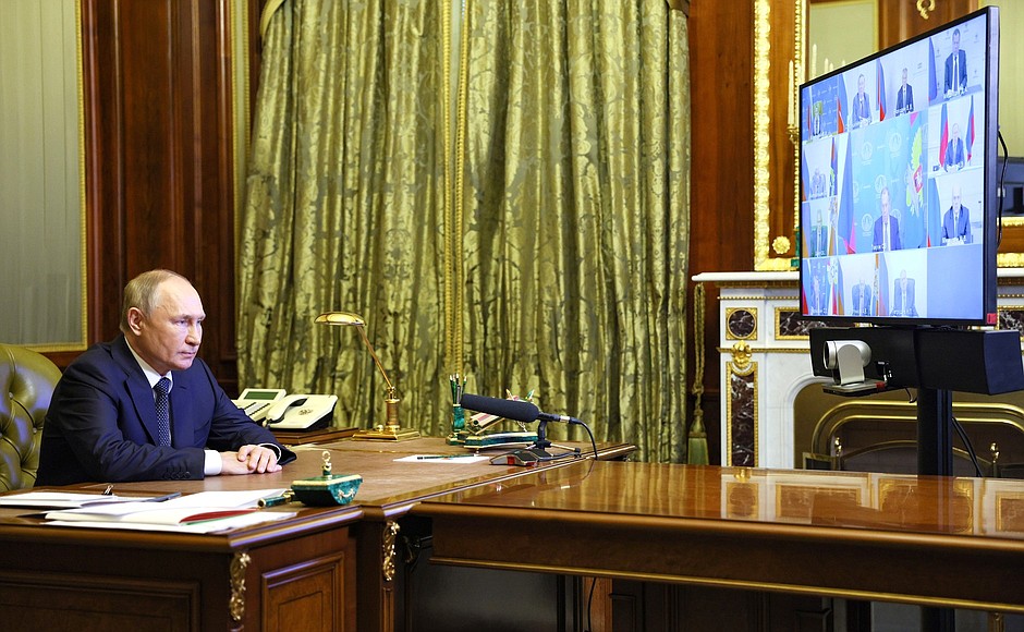 Meeting with permanent members of the Security Council (via videoconference).