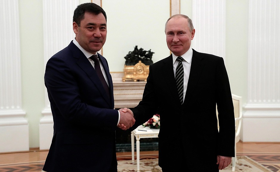 With President of the Kyrgyz Republic Sadyr Japarov.