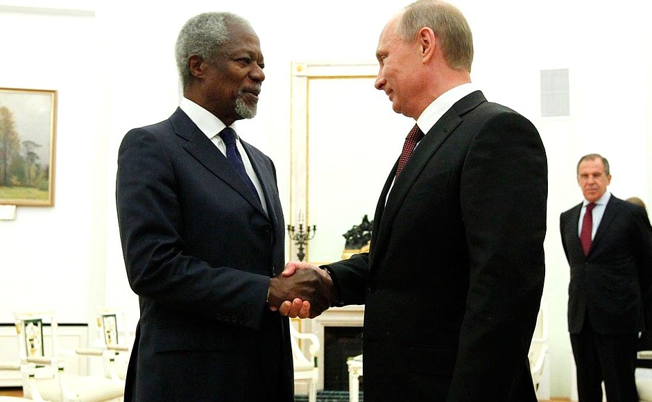 Meeting with Special Envoy for the United Nations and the League of Arab States Kofi Annan.