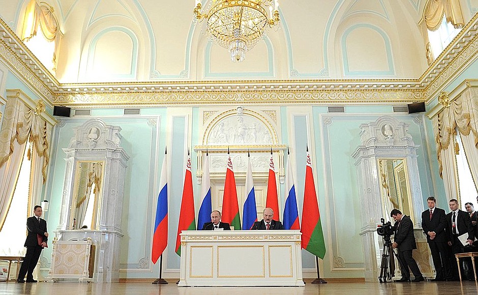 Press statements following the meeting of the Russia-Belarus Union State Supreme State Council.