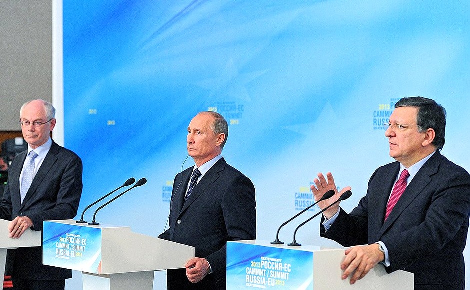 Совместная пресс-конференция по итогам саммита Россия – Европейский союз.