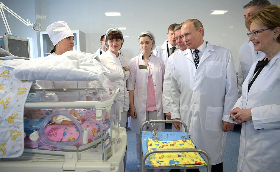 Visiting the new perinatal centre at Bryansk City Hospital No. 1.