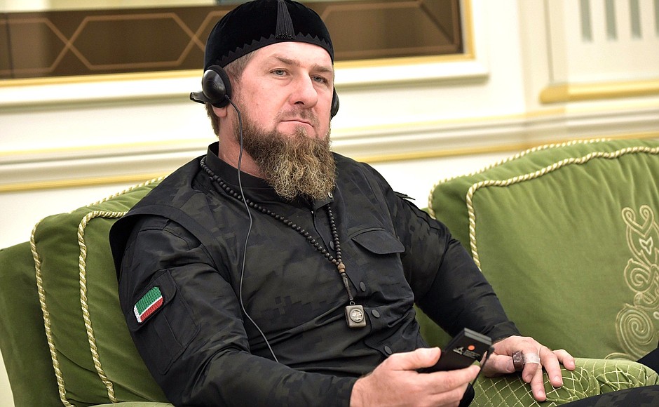 На церемонии подписания российско-саудовских документов. Глава Чеченской Республики Рамзан Кадыров.