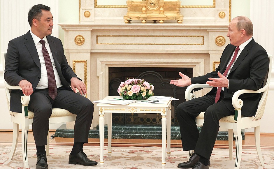 Meeting with President of Kyrgyzstan Sadyr Japarov.