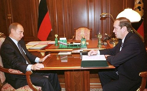 Встреча с председателем Центральной избирательной комиссии Александром Вешняковым.