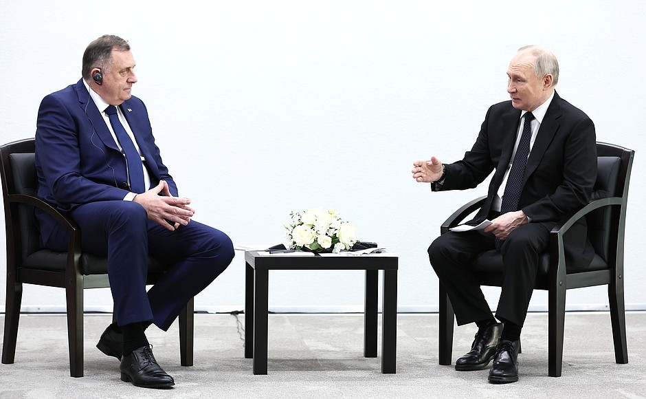 With President of the Republika Srpska Milorad Dodik.