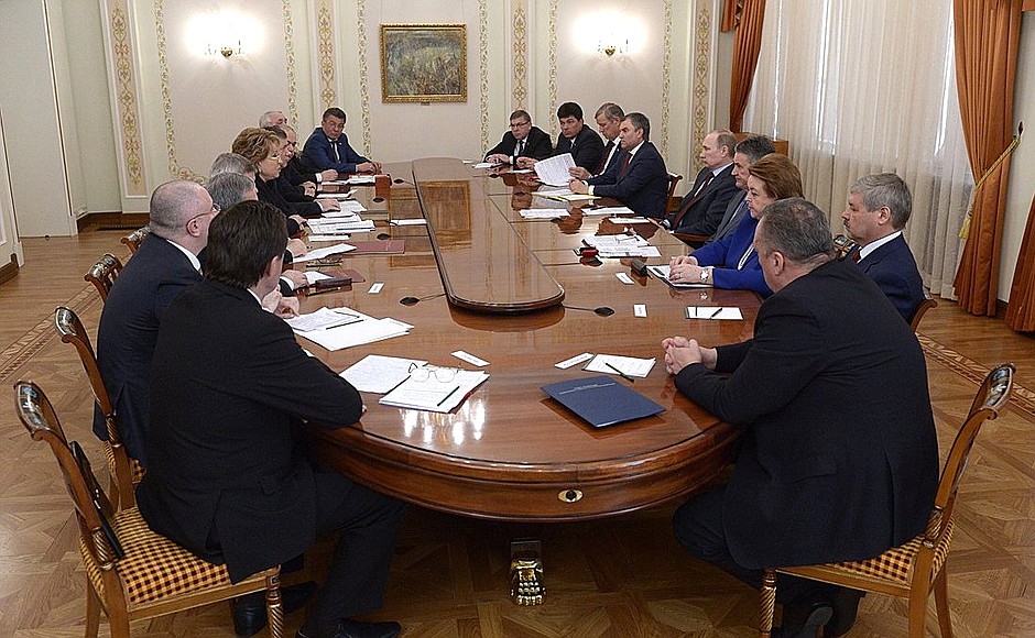 Meeting with senior members of the Federation Council.