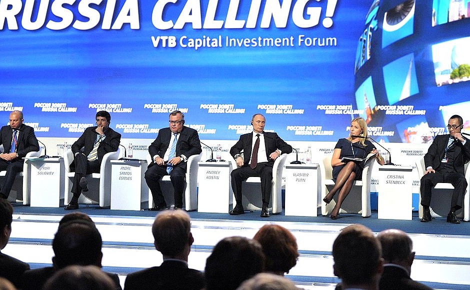 At the “Russia Calling!” Investment Forum.