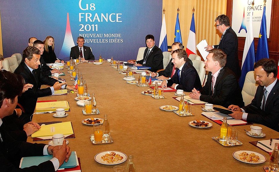Dmitry Medvedev at the G8 summit.