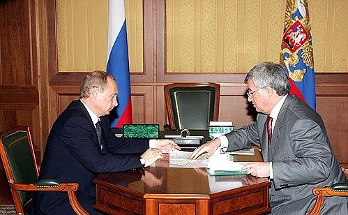 With the President of Transneft, Semyon Vainshtok.