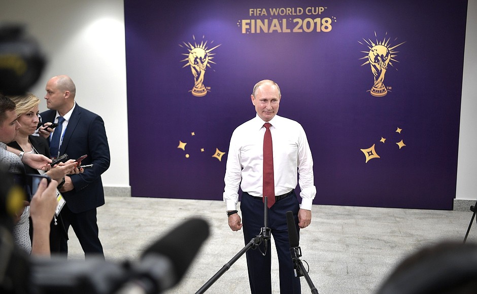 Answers to journalists’ questions after the 2018 World Cup final match.