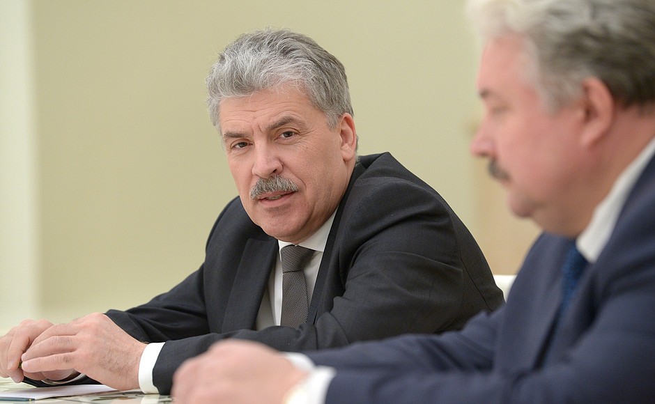 Candidate from the Communist Party of the Russian Federation Pavel Grudinin.