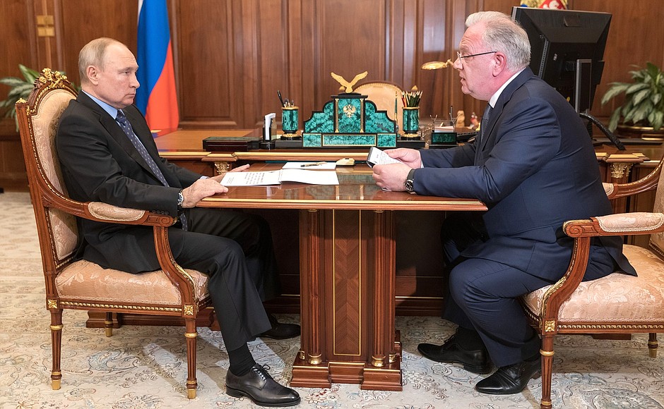 Встреча с директором Федеральной службы по военно-техническому сотрудничеству Дмитрием Шугаевым.