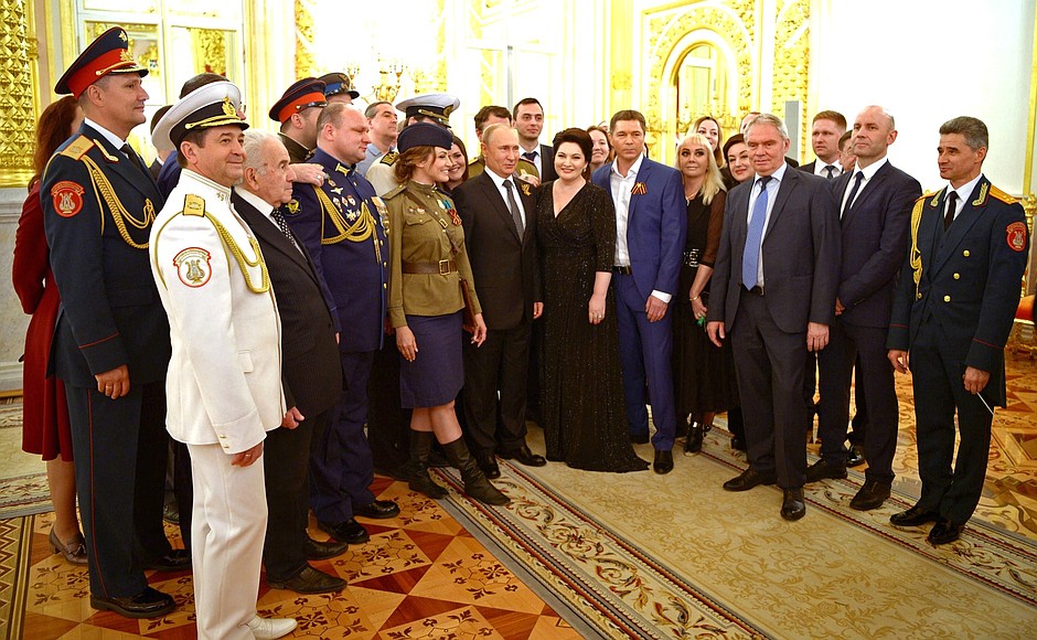На торжественном приёме в Кремле по случаю 74-й годовщины Победы в Великой Отечественной войне.