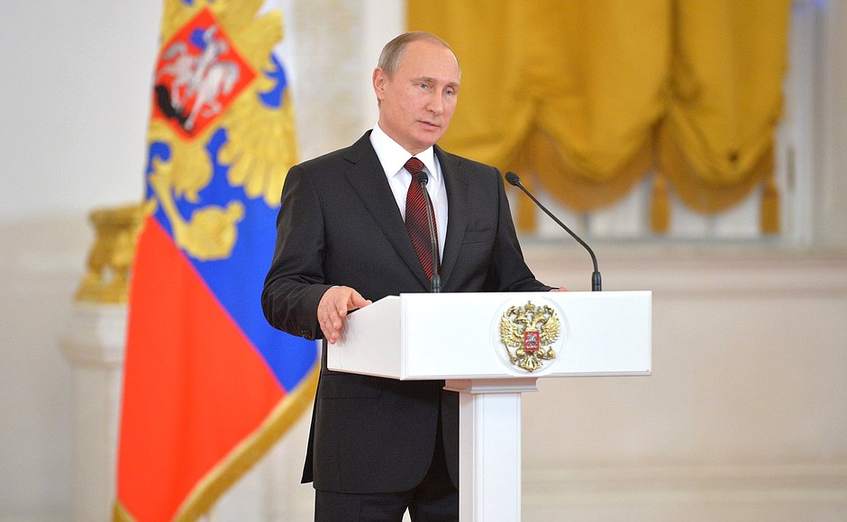 Speech at the presentation of Russian state decorations to foreign citizens.