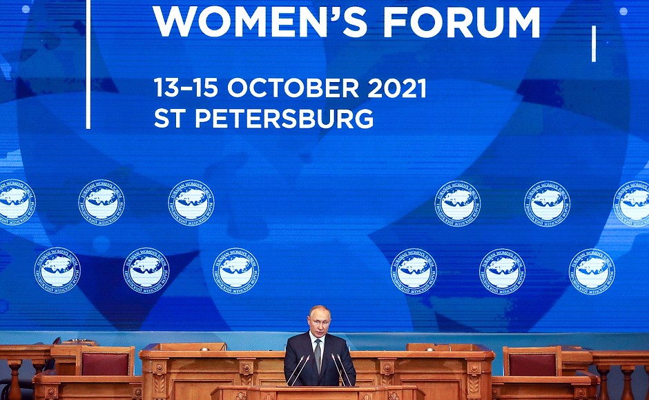 Vladimir Putin took part in the opening of the third Eurasian Women’s Forum.