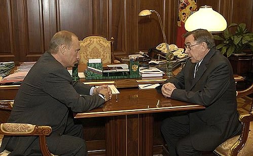 Meeting with the Head of the Arbitration Court Veniamin Yakovlev.