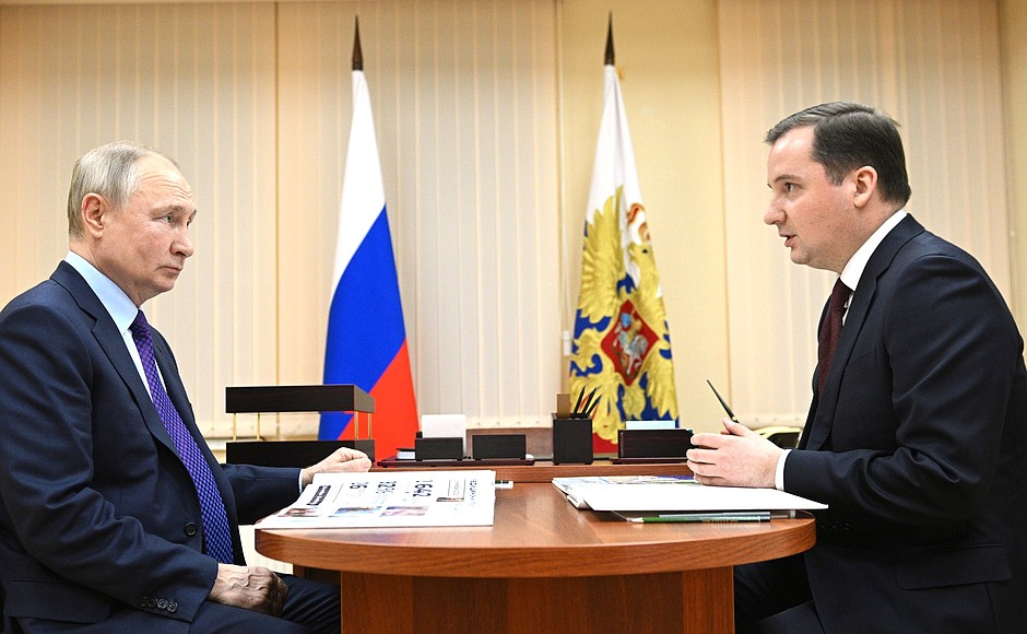 With Governor of the Arkhangelsk Region Alexander Tsybulsky.