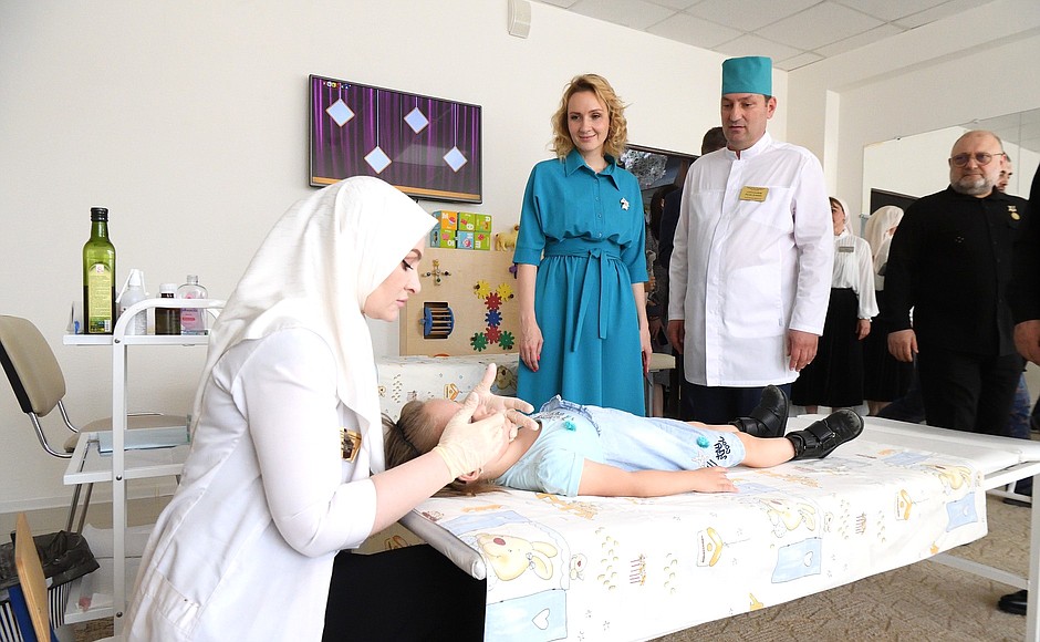 Presidential Commissioner for Children's Rights Maria Lvova-Belova on a working trip to Chechnya.