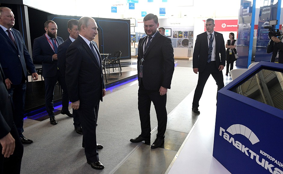 During a visit to the INNOPROM-2019 International Industrial Trade Fair.