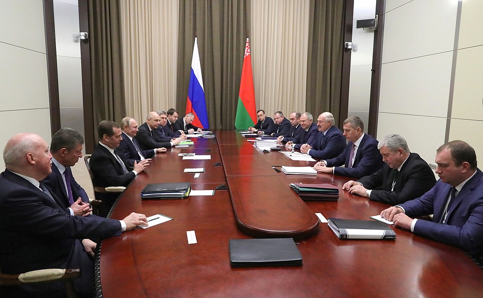 Переговоры с Президентом Белоруссии Александром Лукашенко.