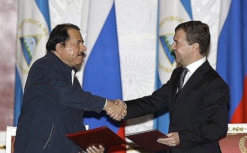 По итогам российско-никарагуанских переговоров принято Совместное заявление. С Президентом Республики Никарагуа Даниэлем Ортегой Сааведрой.
