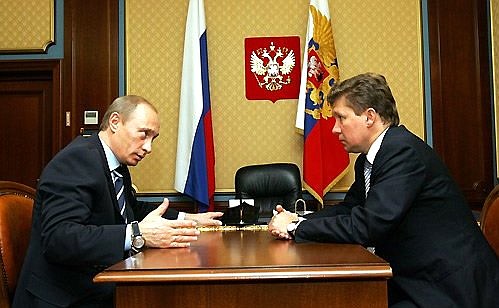 Meeting with Chairman of Gazprom\'s board of directors, Alexei Miller.