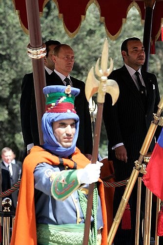 Официальная церемония встречи. С Королем Марокко Мухаммедом VI.