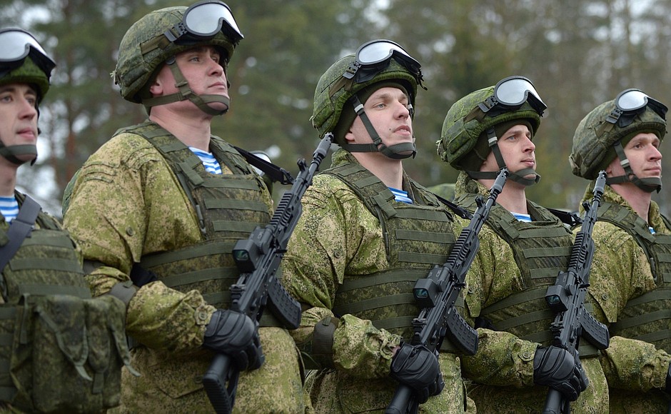 Paratroopers of the 104th Guards Airborne Regiment of the Pskov Guards Air Assault Division.