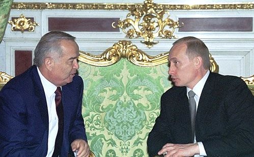 President Putin and Uzbek President Islam Karimov.