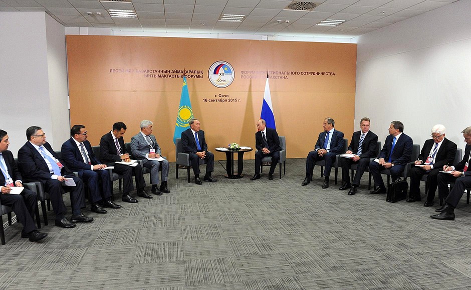 Встреча с Президентом Казахстана Нурсултаном Назарбаевым.