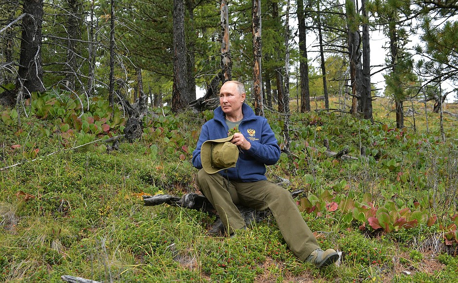 Владимир Путин провёл отдых в Сибири.