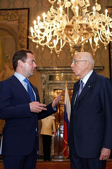 With President of Italian Republic Giorgio Napolitano.