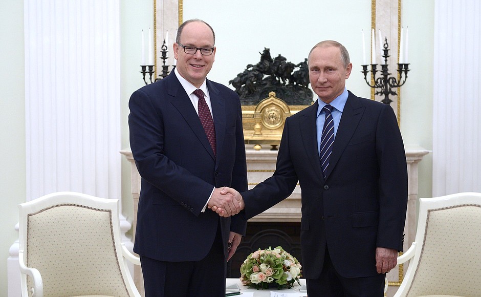 Meeting with Prince Albert II of Monaco • President of Russia