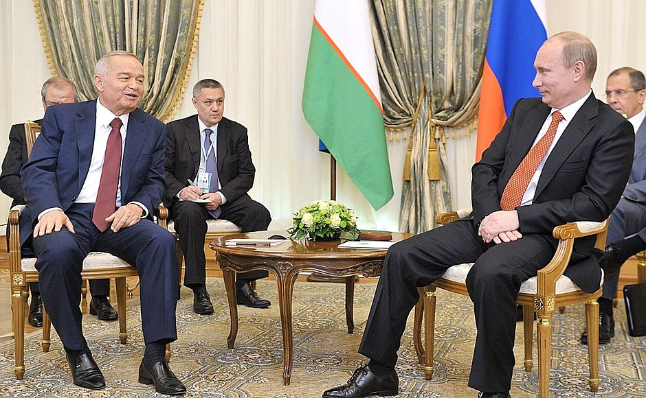 С Президентом Узбекистана Исламом Каримовым.