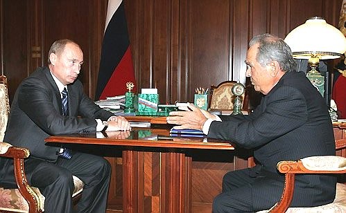 Meeting with the President of Tatarstan, Mintimer Shaimiev.