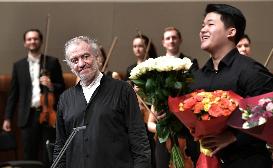 After the concert by prize winners of the 16th Tchaikovsky International Competition.