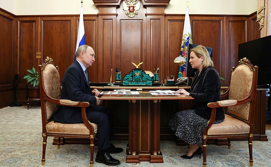 With Culture Minister Olga Lyubimova.