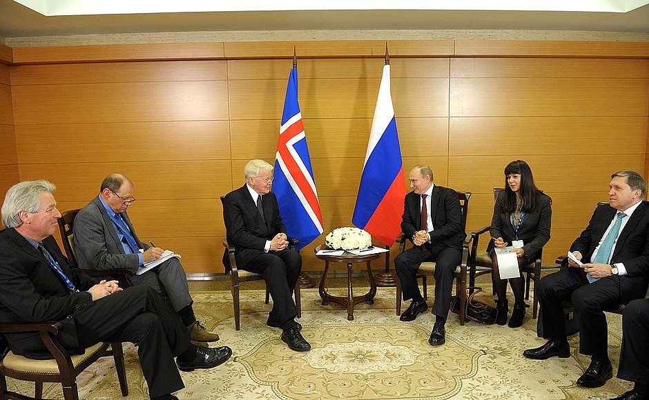 Meeting with President of Iceland Olafur Ragnar Grimsson.
