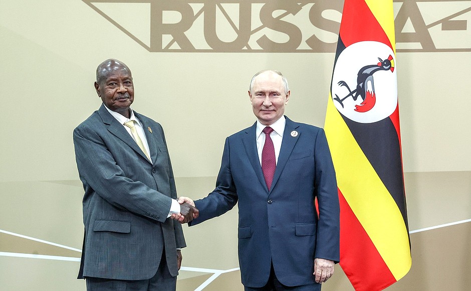With President of Uganda Yoweri Kaguta Museveni.