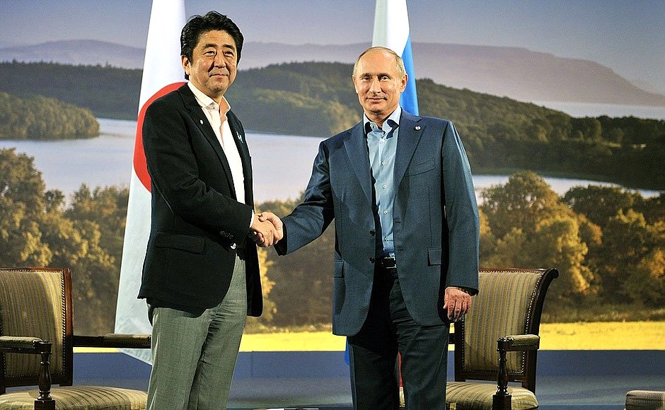 With Prime Minister of Japan Shinzo Abe.