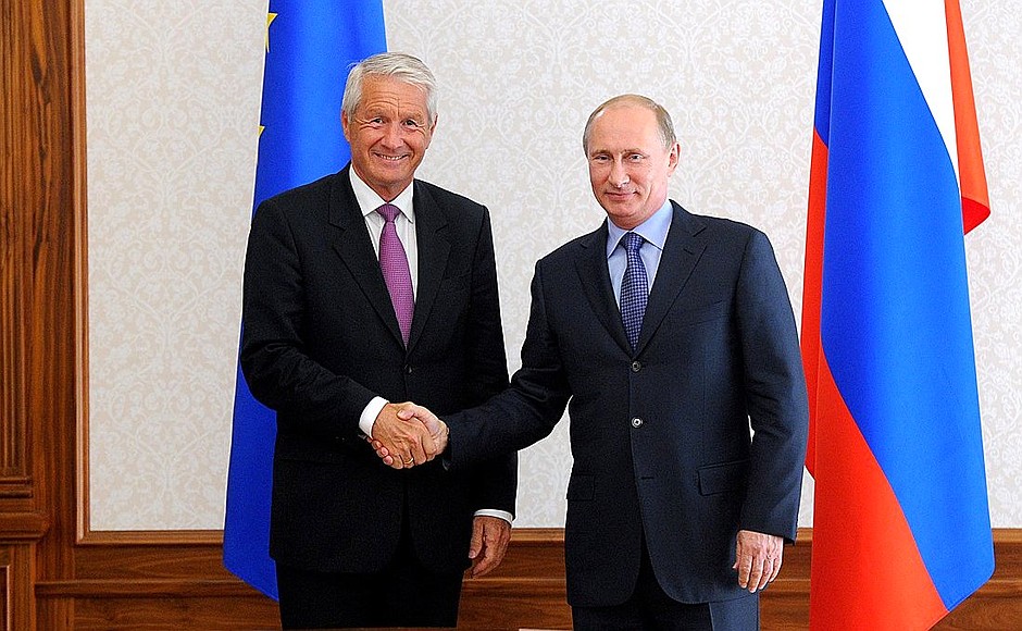 With Secretary General of the Council of Europe Thorbjorn Jagland.