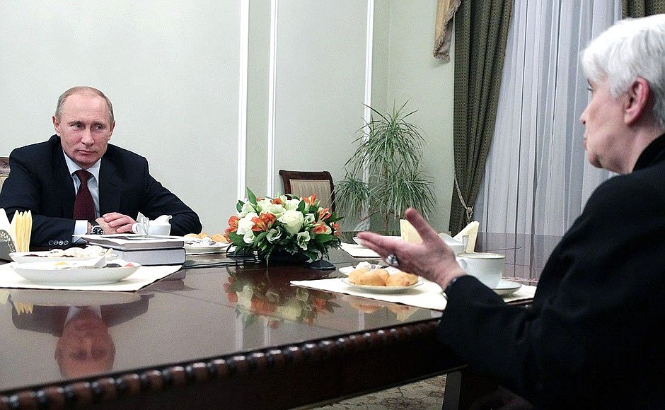 С общественным деятелем, руководителем Фонда Солженицына Натальей Солженицыной.