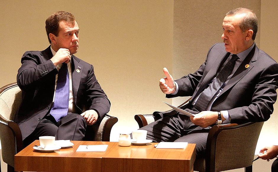 With Turkish Prime Minister Recep Tayyip Erdogan.