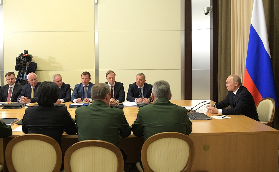 Meeting with senior Defence Ministry officials and defence industry CEOs.