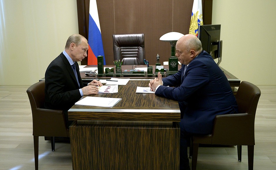 With Omsk Region Governor Viktor Nazarov.