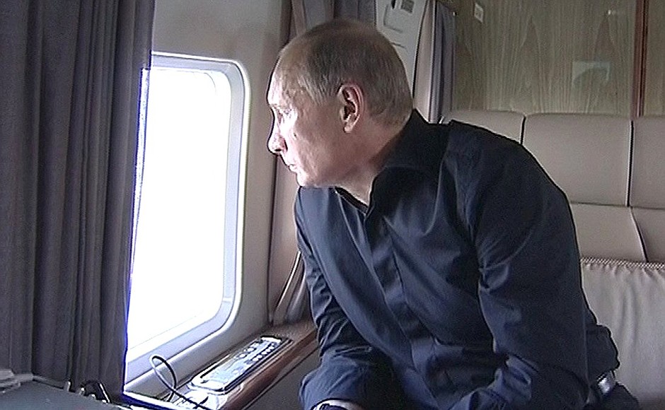 Vladimir Putin inspected the districts in the Krasnodar Territory affected by the floods.