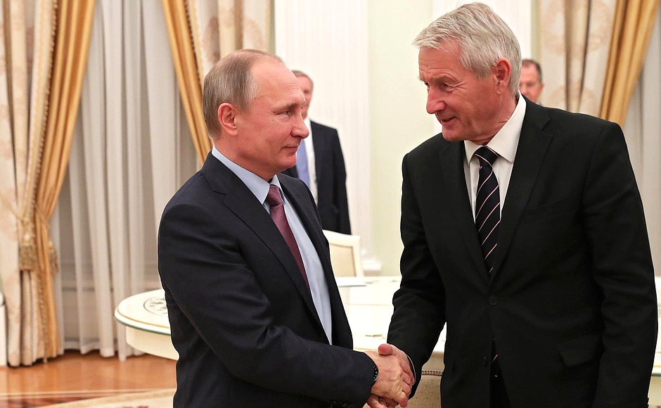 With Council of Europe Secretary General Thorbjorn Jagland.