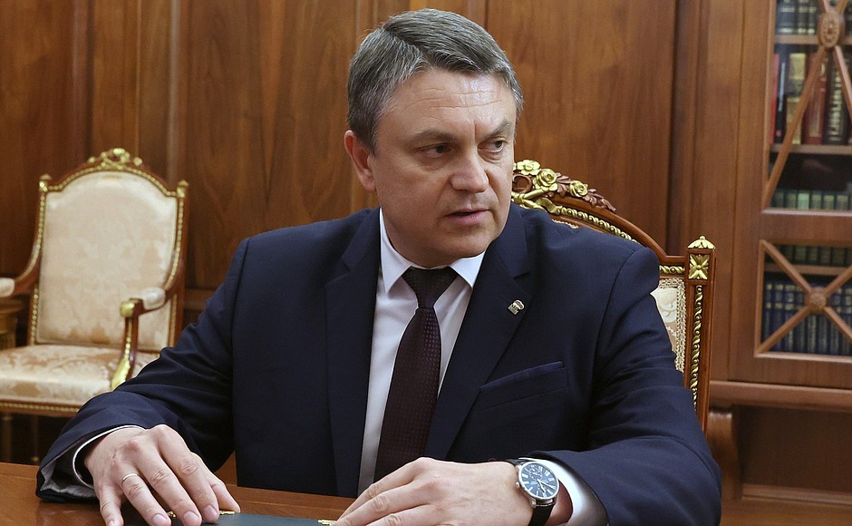 Временно исполняющий обязанности главы Луганской Народной Республики Леонид Пасечник.
