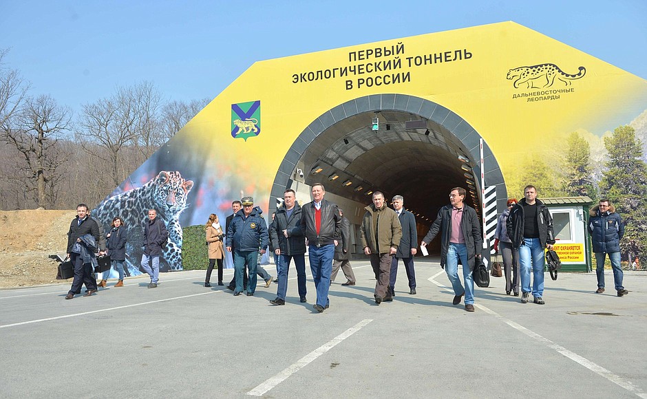 Руководитель Администрации Президента Сергей Иванов принял участие в торжественной церемонии ввода в эксплуатацию Нарвинского автодорожного тоннеля.